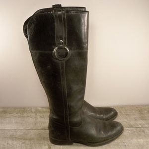 FRYE Jamie Ring Tall 76222 Black Women's Boots 6.5